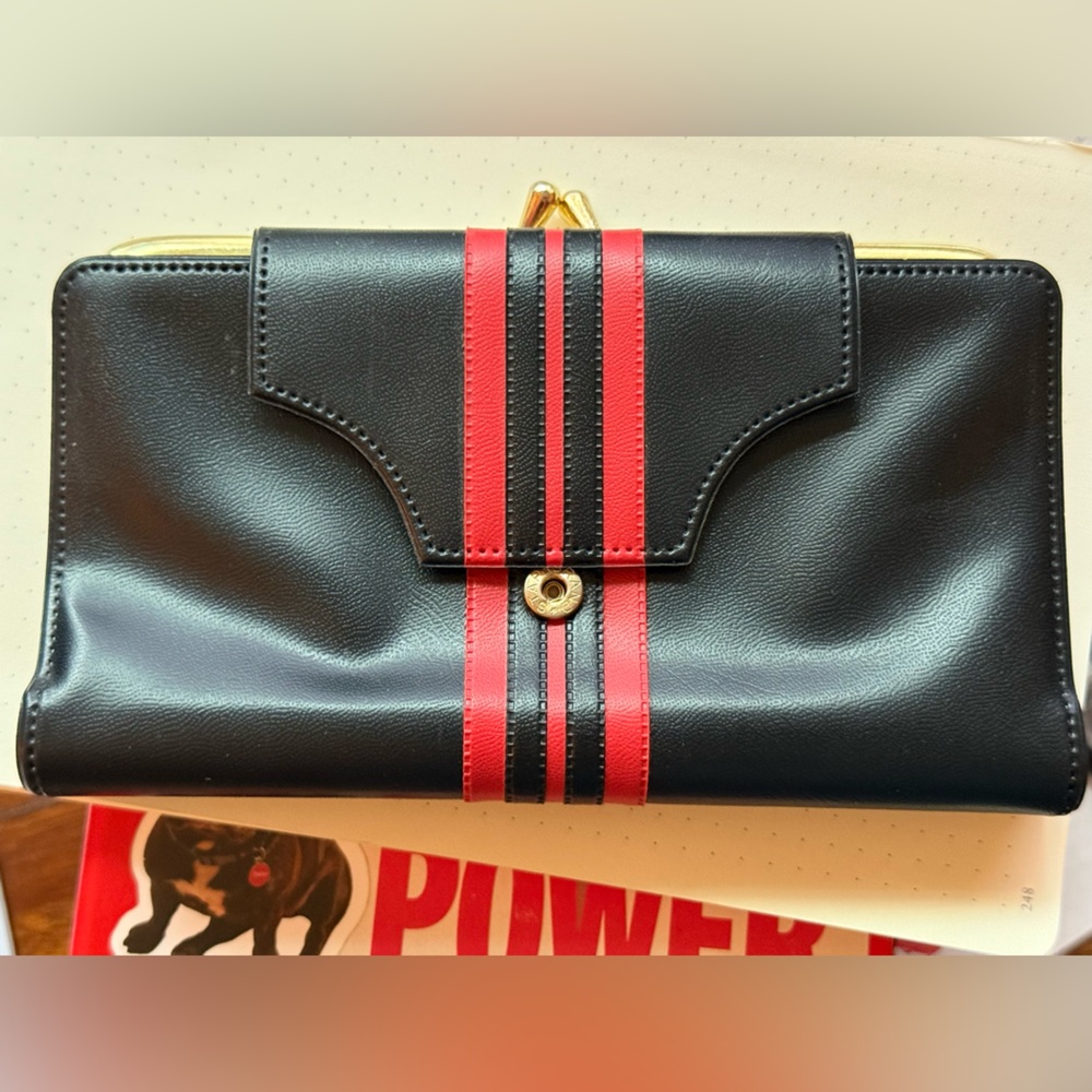 Vintage Black and Red Wallet